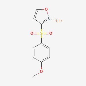 molecular formula C11H9LiO4S B14319730 lithium;3-(4-methoxyphenyl)sulfonyl-2H-furan-2-ide CAS No. 111943-65-8