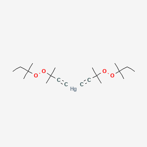 molecular formula C20H34HgO4 B14319739 Bis{3-methyl-3-[(2-methylbutan-2-yl)peroxy]but-1-yn-1-yl}mercury CAS No. 110562-24-8