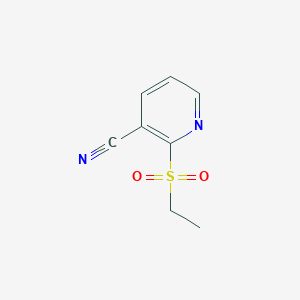 molecular formula C8H8N2O2S B1431976 2-(Ethylsulfonyl)nicotinonitrile CAS No. 1437794-55-2