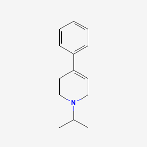 molecular formula C14H19N B14319777 Pyridine, 1,2,3,6-tetrahydro-1-(1-methylethyl)-4-penyl- CAS No. 104163-68-0