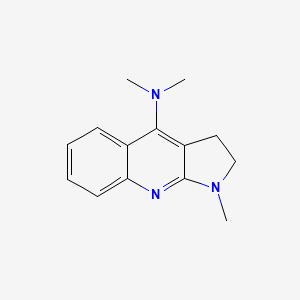 molecular formula C14H17N3 B14319780 N,N,1-Trimethyl-2,3-dihydro-1H-pyrrolo[2,3-b]quinolin-4-amine CAS No. 106808-35-9