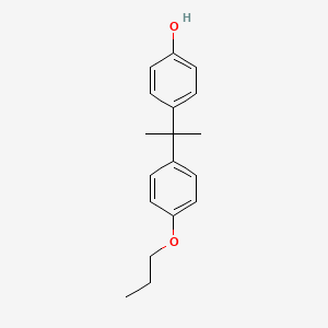 molecular formula C18H22O2 B14319785 4-[2-(4-Propoxyphenyl)propan-2-yl]phenol CAS No. 112749-60-7