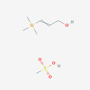 molecular formula C7H18O4SSi B14319830 Methanesulfonic acid;3-trimethylsilylprop-2-en-1-ol CAS No. 108634-43-1