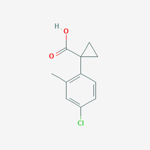 molecular formula C11H11ClO2 B1431987 1-(4-Chloro-2-methylphenyl)cyclopropane-1-carboxylic acid CAS No. 1314775-04-6