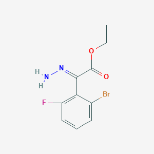 molecular formula C10H10BrFN2O2 B1431988 Ethyl 2-(2-bromo-6-fluorophenyl)-2-hydrazinylideneacetate CAS No. 1820748-83-1