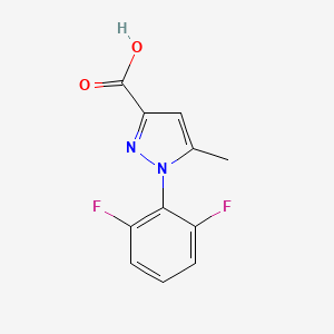 molecular formula C11H8F2N2O2 B1431990 1-(2,6-difluorophenyl)-5-methyl-1H-pyrazole-3-carboxylic acid CAS No. 1797933-78-8