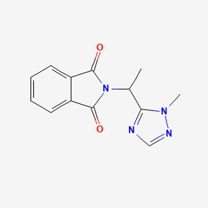 molecular formula C13H12N4O2 B1431992 2-[1-(1-甲基-1H-1,2,4-三唑-5-基)乙基]-2,3-二氢-1H-异吲哚-1,3-二酮 CAS No. 1803592-78-0