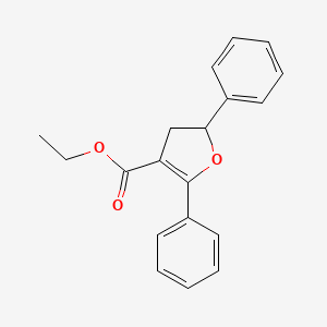 molecular formula C19H18O3 B14319922 Ethyl 2,5-diphenyl-4,5-dihydrofuran-3-carboxylate CAS No. 112778-58-2