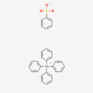 molecular formula C30H25O3SSb B14319956 Tetraphenylstibanium benzenesulfonate CAS No. 104316-51-0