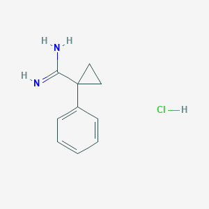 molecular formula C10H13ClN2 B1432000 1-Phenylcyclopropanecarboximidamide hydrochloride CAS No. 1029234-11-4