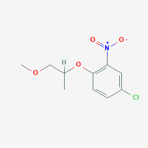molecular formula C10H12ClNO4 B1432006 4-氯-1-[(1-甲氧基丙-2-基)氧基]-2-硝基苯 CAS No. 1803590-30-8