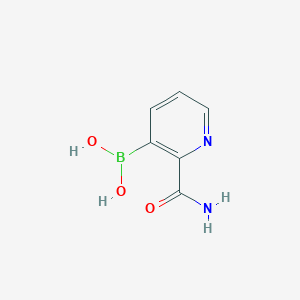 molecular formula C6H7BN2O3 B1432007 2-Carbamoylpyridine-3-boronic acid CAS No. 1412415-69-0