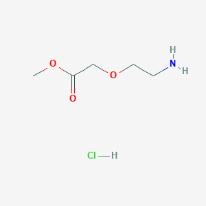 molecular formula C5H12ClNO3 B1432008 Methyl 2-(2-aminoethoxy)acetate hydrochloride CAS No. 1803611-80-4