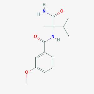 molecular formula C14H20N2O3 B14320099 N-(1-Amino-2,3-dimethyl-1-oxobutan-2-yl)-3-methoxybenzamide CAS No. 106677-27-4