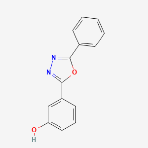 molecular formula C14H10N2O2 B14320109 3-(5-Phenyl-1,3,4-oxadiazol-2-yl)phenol CAS No. 108784-50-5