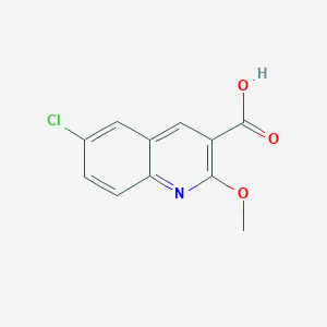 molecular formula C11H8ClNO3 B1432011 6-Chloro-2-methoxyquinoline-3-carboxylic acid CAS No. 1542427-87-1