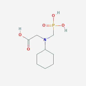 molecular formula C9H18NO5P B14320110 N-Cyclohexyl-N-(phosphonomethyl)glycine CAS No. 104766-31-6