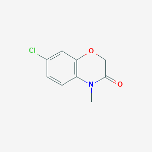 molecular formula C9H8ClNO2 B1432013 7-Chloro-4-methyl-2H-1,4-benzoxazin-3-one CAS No. 1508393-11-0