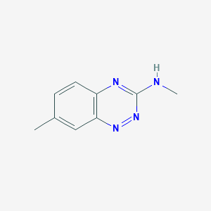 molecular formula C9H10N4 B14320160 N,7-Dimethyl-1,2,4-benzotriazin-3-amine CAS No. 112557-70-7