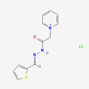 molecular formula C12H12ClN3OS B14320166 1-(2-Oxo-2-{2-[(thiophen-2-yl)methylidene]hydrazinyl}ethyl)pyridin-1-ium chloride CAS No. 108921-81-9