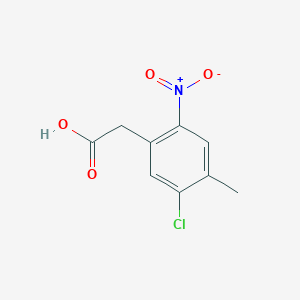 molecular formula C9H8ClNO4 B1432018 (5-Chloro-4-methyl-2-nitrophenyl)acetic acid CAS No. 1437794-56-3