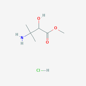 molecular formula C6H14ClNO3 B1432024 Methyl 3-amino-2-hydroxy-3-methylbutanoate hydrochloride CAS No. 1798725-89-9