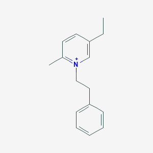 molecular formula C16H20N+ B14320258 5-Ethyl-2-methyl-1-phenethylpyridinium CAS No. 109841-67-0