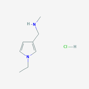 molecular formula C8H15ClN2 B1432027 [(1-ethyl-1H-pyrrol-3-yl)methyl](methyl)amine hydrochloride CAS No. 1798732-83-8