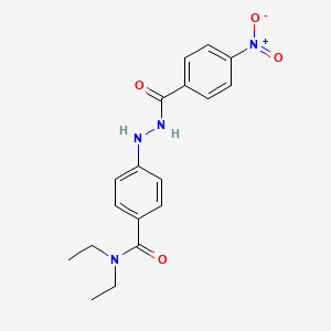 molecular formula C18H20N4O4 B14320316 N,N-diethyl-4-[2-(4-nitrobenzoyl)hydrazinyl]benzamide CAS No. 109358-69-2