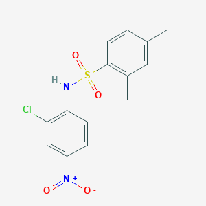 molecular formula C14H13ClN2O4S B14320339 N-(2-Chloro-4-nitrophenyl)-2,4-dimethylbenzene-1-sulfonamide CAS No. 106691-60-5