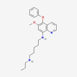 molecular formula C24H31N3O2 B14320356 N~1~-(6-Methoxy-5-phenoxyquinolin-8-yl)-N~5~-propylpentane-1,5-diamine CAS No. 111981-70-5