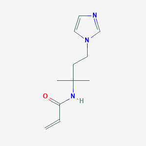 molecular formula C11H17N3O B14320389 N-[4-(1H-Imidazol-1-yl)-2-methylbutan-2-yl]prop-2-enamide CAS No. 106017-20-3