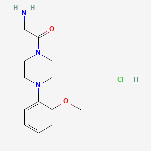 molecular formula C13H20ClN3O2 B1432039 {2-[4-(2-Methoxyphenyl)piperazin-1-yl]-2-oxoethyl}amine hydrochloride CAS No. 1638612-39-1