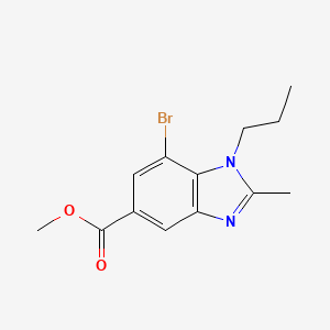 Methyl 7-bromo-2-methyl-1-propyl-1,3-benzodiazole-5-carboxylate