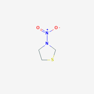 molecular formula C3H6N2O2S B14320457 3-Nitro-1,3-thiazolidine CAS No. 104549-75-9