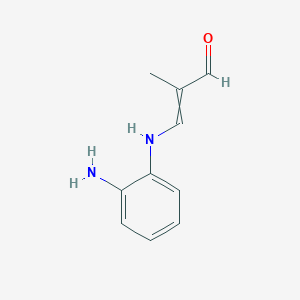 molecular formula C10H12N2O B14320509 3-(2-Aminoanilino)-2-methylprop-2-enal CAS No. 111873-12-2