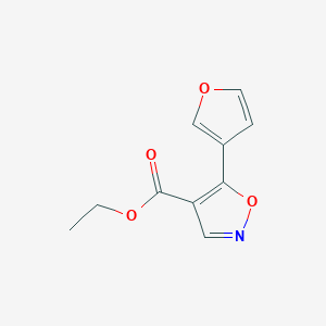 molecular formula C10H9NO4 B1432053 Ethyl 5-(furan-3-yl)-1,2-oxazole-4-carboxylate CAS No. 1797582-37-6