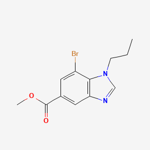 molecular formula C12H13BrN2O2 B1432054 Methyl 7-bromo-1-propyl-1,3-benzodiazole-5-carboxylate CAS No. 1437794-88-1