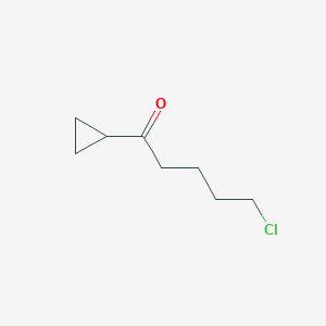molecular formula C8H13ClO B14320549 1-Pentanone, 5-chloro-1-cyclopropyl- CAS No. 106230-26-6