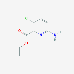molecular formula C8H9ClN2O2 B1432055 Ethyl 6-amino-3-chloropyridine-2-carboxylate CAS No. 1445322-60-0