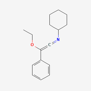 molecular formula C16H21NO B14320566 N-Cyclohexyl-2-ethoxy-2-phenylethen-1-imine CAS No. 109531-15-9
