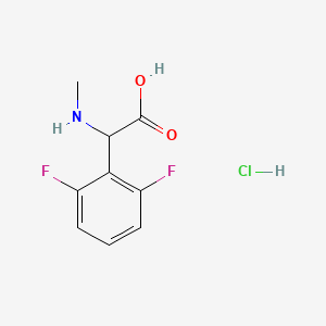 molecular formula C9H10ClF2NO2 B1432060 2-(2,6-Difluorophenyl)-2-(methylamino)acetic acid hydrochloride CAS No. 1803560-78-2