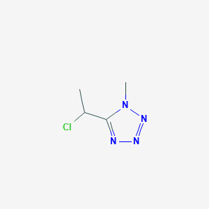 molecular formula C4H7ClN4 B1432062 5-(1-chloroethyl)-1-methyl-1H-1,2,3,4-tetrazole CAS No. 186958-71-4