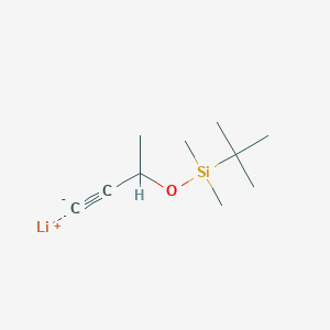 molecular formula C10H19LiOSi B14320664 lithium;tert-butyl-but-3-yn-2-yloxy-dimethylsilane CAS No. 111239-04-4