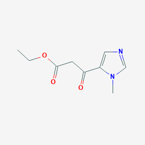 molecular formula C9H12N2O3 B1432067 3-(1-甲基-1H-咪唑-5-基)-3-氧代丙酸乙酯 CAS No. 1553338-06-9