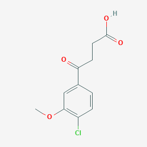 molecular formula C11H11ClO4 B1432068 4-(4-Chloro-3-methoxyphenyl)-4-oxobutanoic acid CAS No. 1803599-17-8