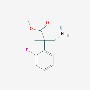 molecular formula C11H14FNO2 B1432070 Methyl 3-amino-2-(2-fluorophenyl)-2-methylpropanoate CAS No. 1803580-97-3