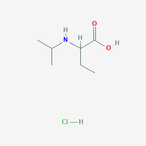 molecular formula C7H16ClNO2 B1432071 2-[(Propan-2-yl)amino]butanoic acid hydrochloride CAS No. 1803562-12-0
