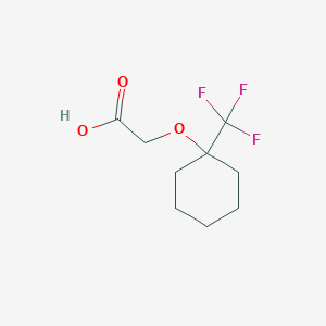 molecular formula C9H13F3O3 B1432072 2-{[1-(Trifluoromethyl)cyclohexyl]oxy}acetic acid CAS No. 1803581-01-2