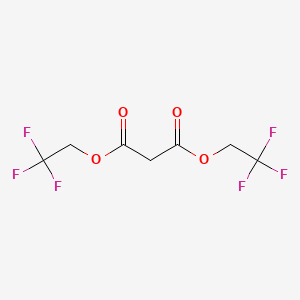 molecular formula C7H6F6O4 B14320727 Propanedioic acid, bis(2,2,2-trifluoroethyl) ester CAS No. 104883-33-2